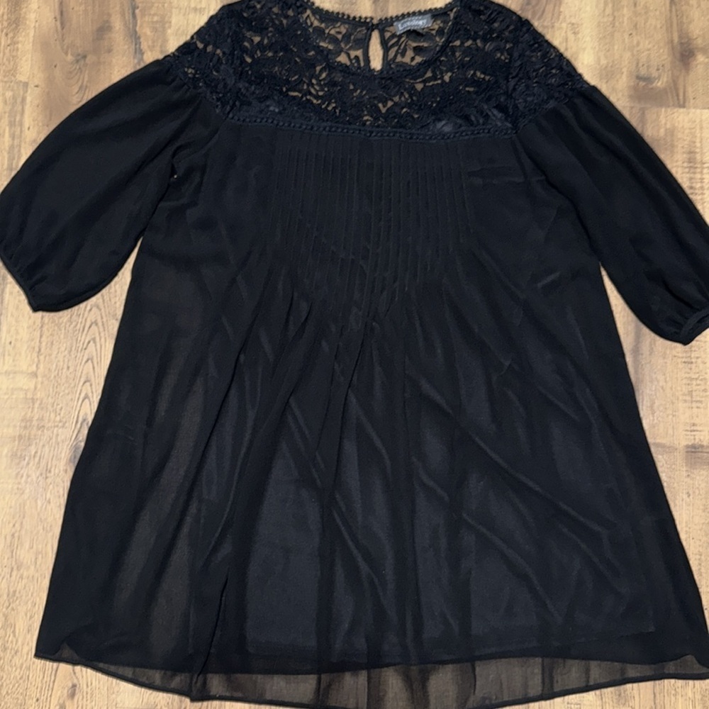 Luxology Black Lace Dress Size XL